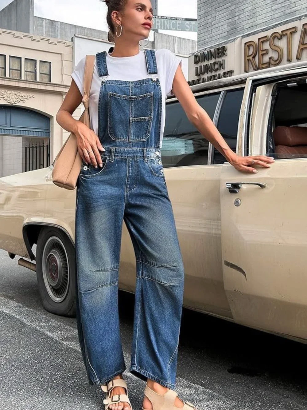Barrel Jean Overalls